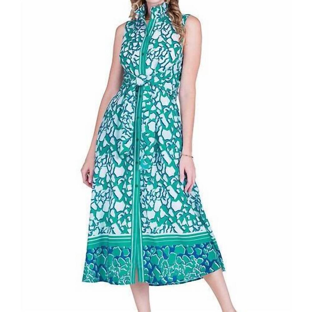 NEW JADE back wrap maxi dress in reefline